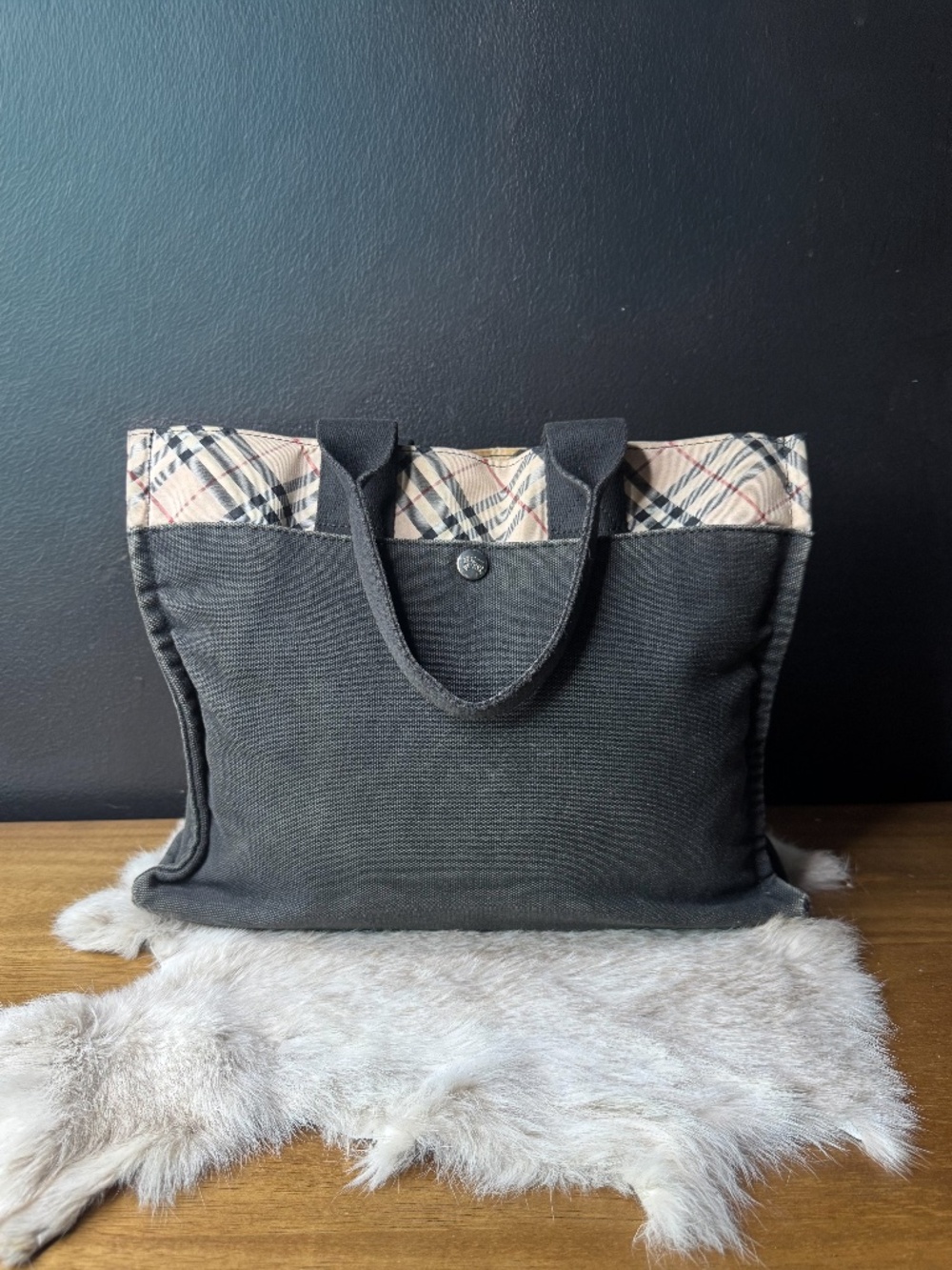 Burberry Nova Check Blue Label Tote Bag